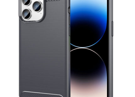 Brushed Texture Carbon Fiber TPU Phone Case, For iPhone 14 Plus, For iPhone 14, For iPhone 14 Pro, For iPhone 14 Pro Max