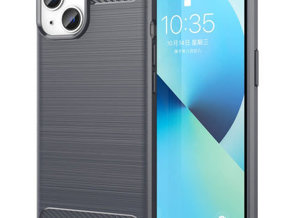 Brushed Texture Carbon Fiber TPU Phone Case, For iPhone 14 Plus, For iPhone 14, For iPhone 14 Pro, For iPhone 14 Pro Max