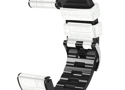 Crocodile Texture Silicone Leather Watch Band, For Garmin Fenix 7/6 Pro/5 Plus 22mm, For Garmin Fenix 7X/6X Pro/Tactix 7 26mm