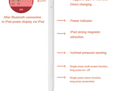 JD50 Active Stylus Pencil with Palm Rejection for iPad After 2018 Version