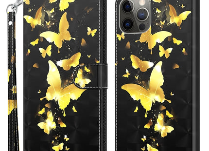 3D Painting Pattern Flip Leather Phone Case, For iPhone 14 Pro, For iPhone 14 Pro Max