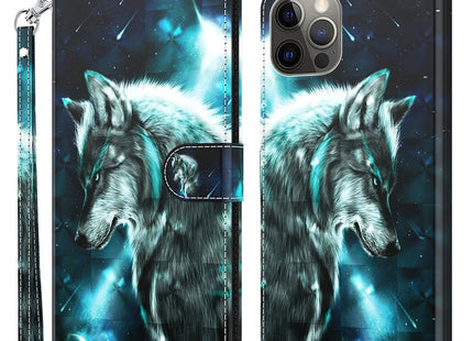 3D Painting Pattern Flip Leather Phone Case, For iPhone 14 Pro, For iPhone 14 Pro Max
