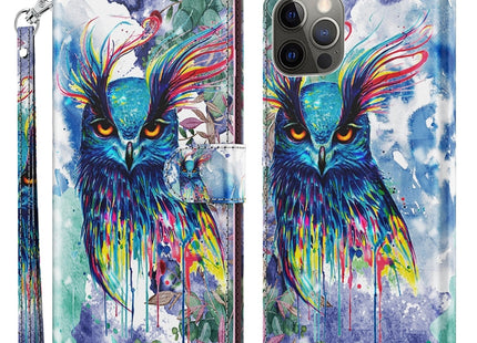 3D Painting Pattern Flip Leather Phone Case, For iPhone 14 Pro, For iPhone 14 Pro Max