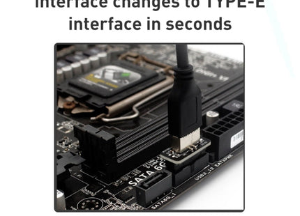 10 PCS 73S Mainboard USB 3.0 19P/20P to Type-E90 Degree Adapter, 10pcs
