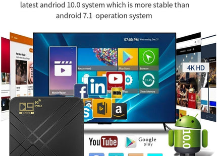 D9 PRO 2.4G/5G WIFI 4K HD Android TV Box, (US Plug)