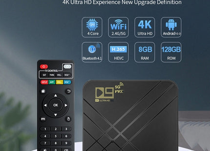 D9 PRO 2.4G/5G WIFI 4K HD Android TV Box, (US Plug)