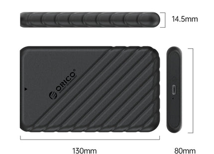 ORICO 25PW1-C3 USB to Type-C 2.5 inch External Storage Hard Drive Case(Black)