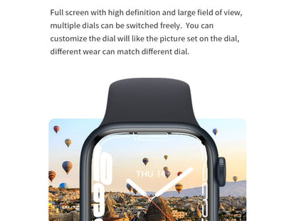 Watch 8 Max 1.85 inch Wireless Charging Bluetooth Call NFC Smartwatch