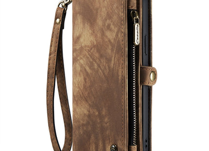 For iPhone 14 CaseMe 008 Detachable Multifunctional Leather Phone Case(Brown)