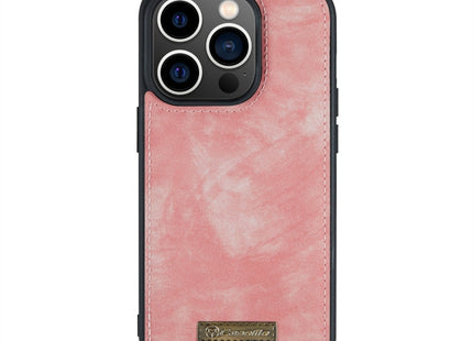 For iPhone 14 Pro CaseMe 008 Detachable Multifunctional Leather Phone Case(Pink)