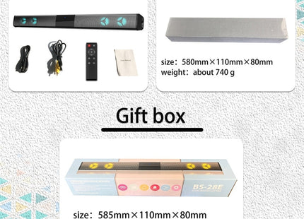 BS-28E RGB Colorful Atmosphere Light Bluetooth Speaker, BS-28E