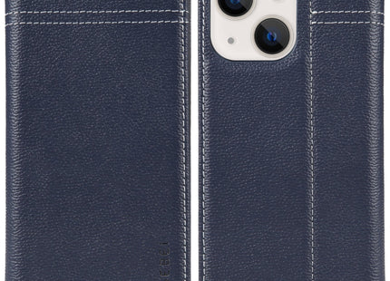 GEBEI Top-grain Horizontal Flip Leather Phone Case, For iPhone 13