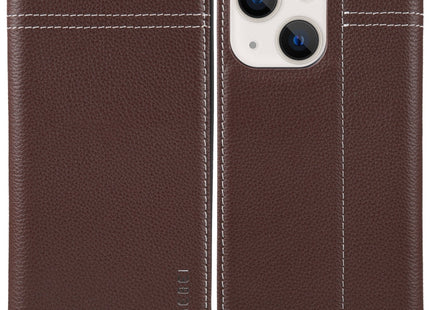 GEBEI Top-grain Horizontal Flip Leather Phone Case, For iPhone 13
