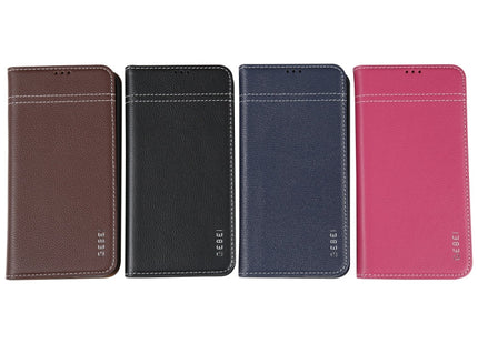 GEBEI Top-grain Horizontal Flip Leather Phone Case, For iPhone 13