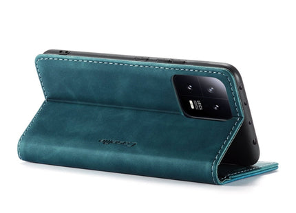 For Xiaomi 13 CaseMe 013 Multifunctional Horizontal Flip Leather Phone Case(Blue)