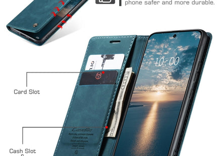 For Xiaomi 13 CaseMe 013 Multifunctional Horizontal Flip Leather Phone Case(Blue)