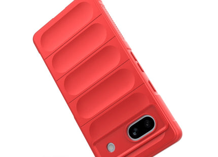 For Google Pixel 7a Magic Shield TPU  Flannel Phone Case(Dark Blue)
