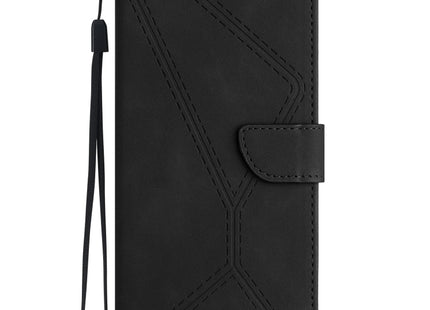 For Google Pixel 7a Stitching Embossed Leather Phone Case(Black)