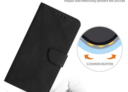 For Google Pixel 7a Stitching Embossed Leather Phone Case(Black)