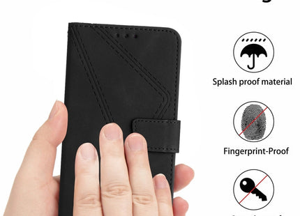 For Google Pixel 7a Stitching Embossed Leather Phone Case(Black)