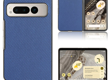 For Google Pixel Fold PU Leather PC Phone Case(Blue)