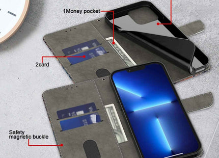 Crystal 3D Shockproof Protective Leather Phone Case, For iPhone 13 Pro