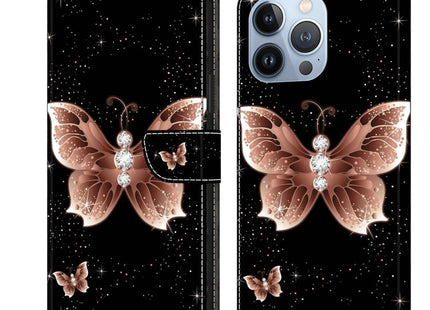 Crystal 3D Shockproof Protective Leather Phone Case, For iPhone 13 Pro