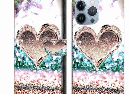Crystal 3D Shockproof Protective Leather Phone Case, For iPhone 13 Pro