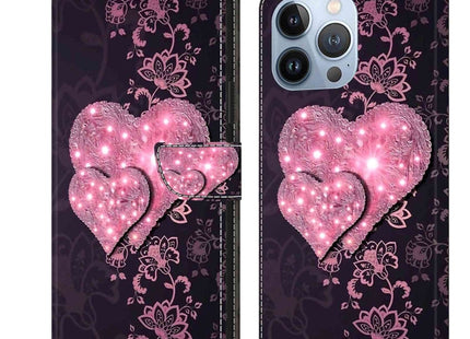 Crystal 3D Shockproof Protective Leather Phone Case, For iPhone 13 Pro