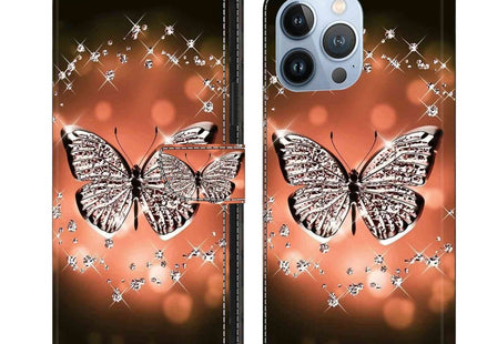 Crystal 3D Shockproof Protective Leather Phone Case, For iPhone 13 Pro