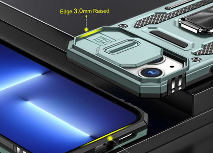 Armor PC + TPU Camera Shield Phone Case, For iPhone 15
