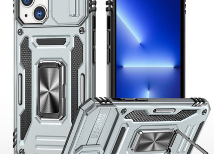 Armor PC + TPU Camera Shield Phone Case, For iPhone 15