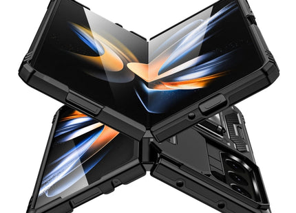 For Samsung Galaxy Z Fold5 5G Armor PC + TPU Camera Shield Phone Case(Black)