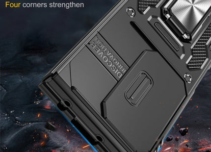 For Samsung Galaxy Z Fold5 5G Armor PC + TPU Camera Shield Phone Case(Black)