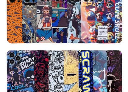 For iPhone 14 Pro Painted Pattern Precise Hole PC Phone Case(Orange Paint Astronaut)