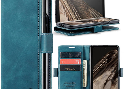For Google Pixel Fold CaseMe 013 Multifunctional Horizontal Flip Leather Phone Case(Blue)