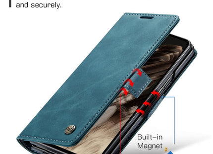 For Google Pixel Fold CaseMe 013 Multifunctional Horizontal Flip Leather Phone Case(Blue)