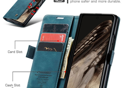For Google Pixel Fold CaseMe 013 Multifunctional Horizontal Flip Leather Phone Case(Blue)