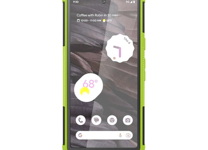 For Google Pixel 7a Tire Texture TPU  PC Phone Case with Holder(Green)