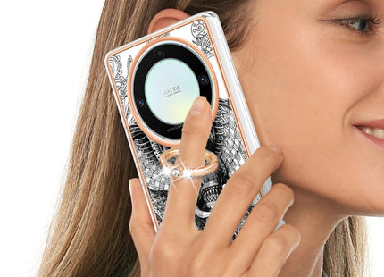 For Honor X9a / Magic5 Lite Electroplating Dual-side IMD Phone Case with Ring Holder(Totem Elephant)