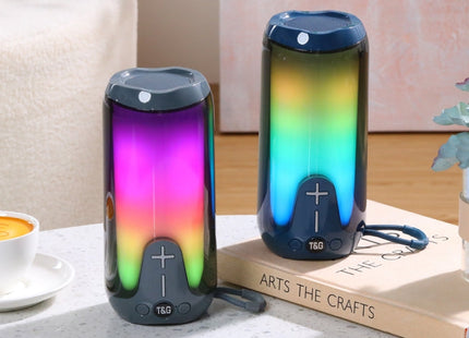 T&G TG651 Portable LED Wireless Bluetooth Speaker Outdoor TWS Subwoofer(Black)