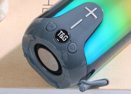 T&G TG651 Portable LED Wireless Bluetooth Speaker Outdoor TWS Subwoofer(Green)
