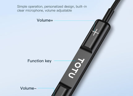 TOTU EP-3 In-Ear Wired Earphone Cable Length:1.2m, Plug Type:3.5mm(Black)