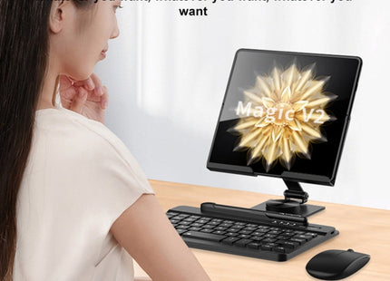 GKK Bluetooth Keyboard + Folding Holder + Capacitive Pen + Bluetooth Mouse, For Honor Magic V2