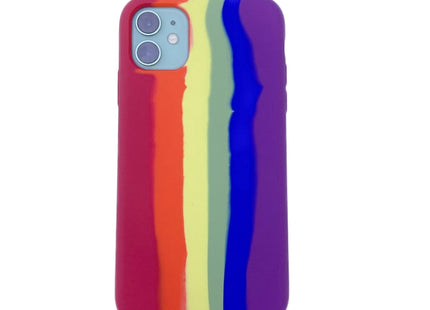 Rainbow Liquid Silicone Shockproof Full Coverage Protective Case, For iPhone 11 Pro