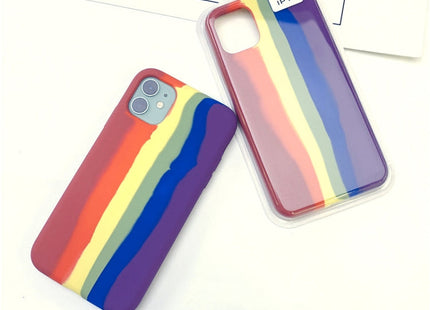 Rainbow Liquid Silicone Shockproof Full Coverage Protective Case, For iPhone 11 Pro