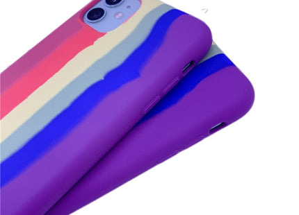 Rainbow Liquid Silicone Shockproof Full Coverage Protective Case, For iPhone 11 Pro