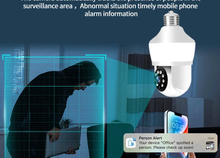 DP43 Bulb-type Motion Tracking Night Vision Smart Camera Supports Voice Intercom, DP43