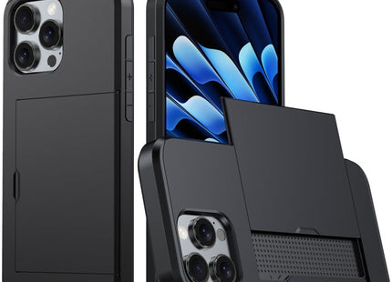 Shockproof Armor Phone Case with Card Slot, For iPhone 16
