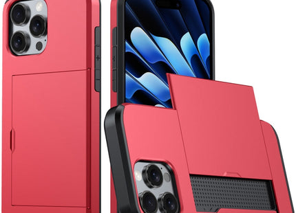 Shockproof Armor Phone Case with Card Slot, For iPhone 16